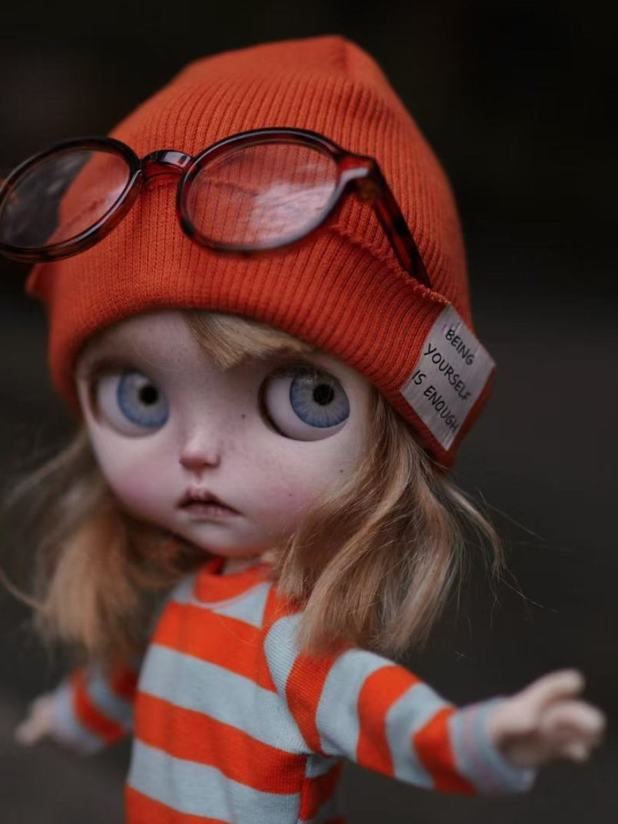 OOAK Custom Blythe Doll For Commission, Vibrant Orange