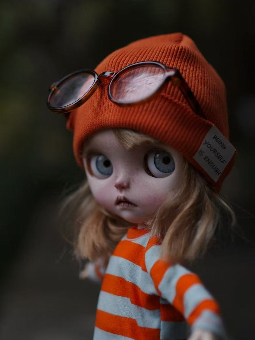 OOAK Custom Blythe Doll For Commission, Vibrant Orange