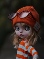 OOAK Custom Blythe Doll For Commission, Vibrant Orange