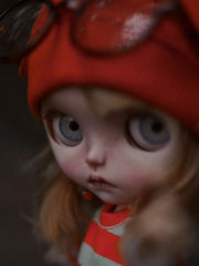 OOAK Custom Blythe Doll For Commission, Vibrant Orange