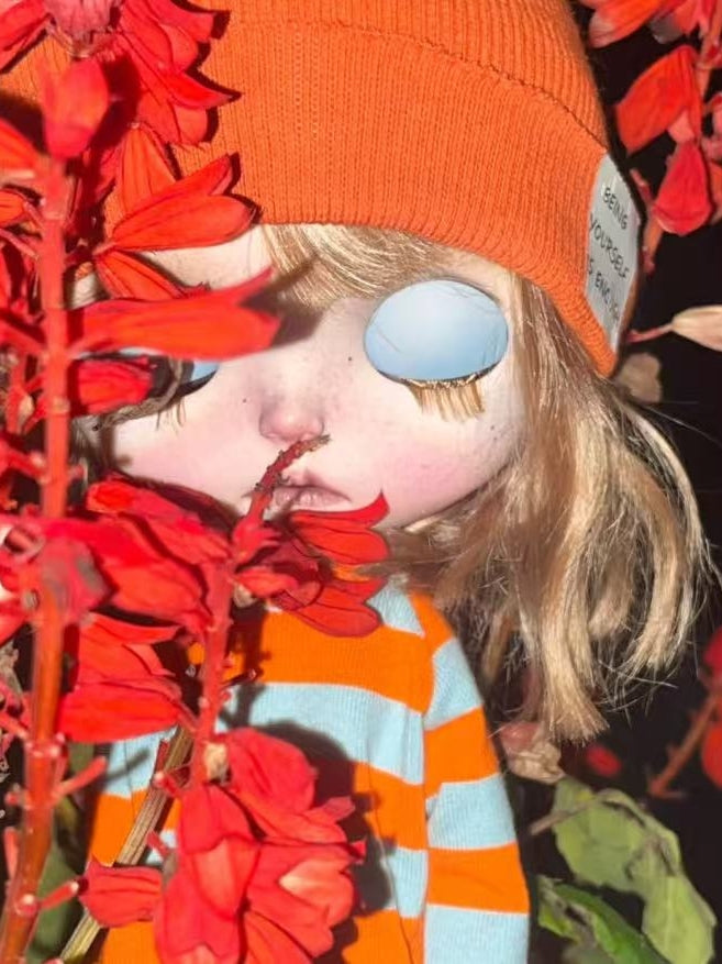 OOAK Custom Blythe Doll For Commission, Vibrant Orange