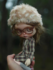 OOAK Custom Blythe Doll For Commission, Vintage Plaid