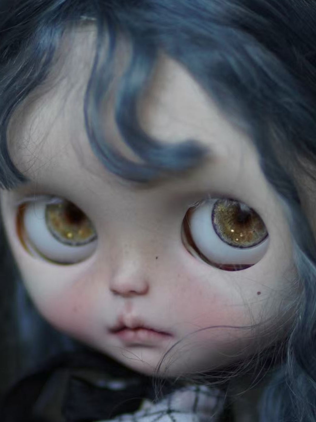 OOAK Custom Blythe Doll For Commission,Blue Wig Girl