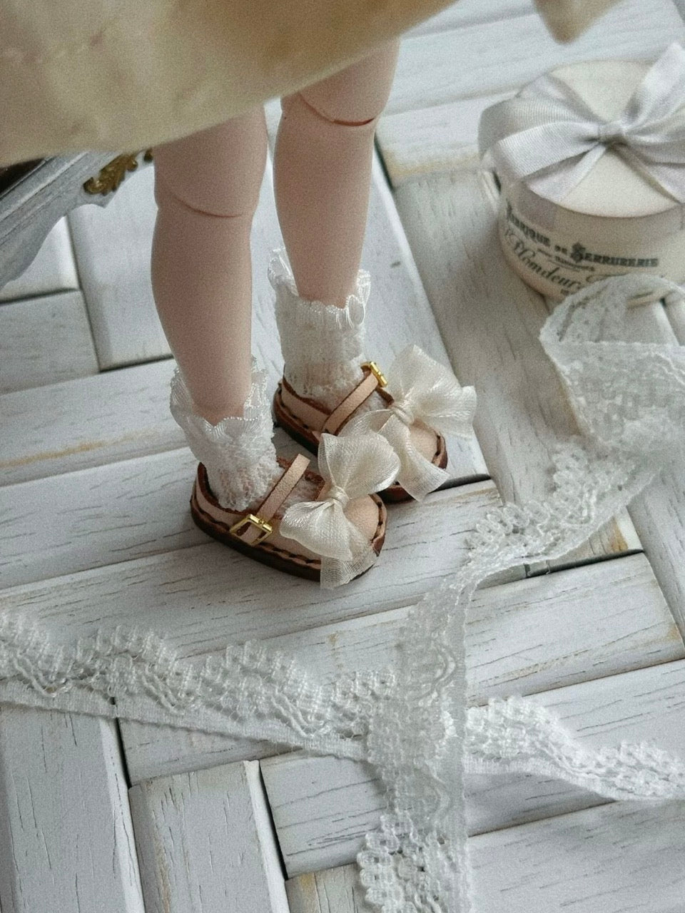 Bow Vintage Blythe Mary Janes - Handmade Doll Shoes - ToastDoll