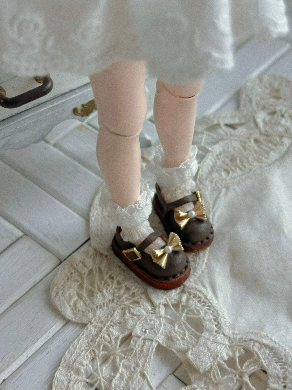 Bow Vintage Blythe Mary Janes - Handmade Doll Shoes - ToastDoll