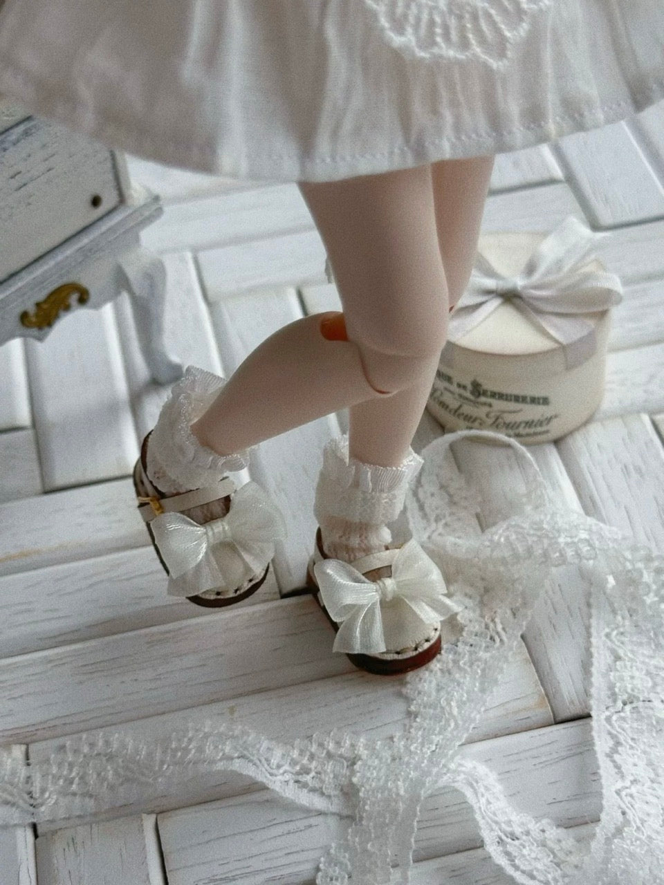Bow Vintage Blythe Mary Janes - Handmade Doll Shoes - ToastDoll