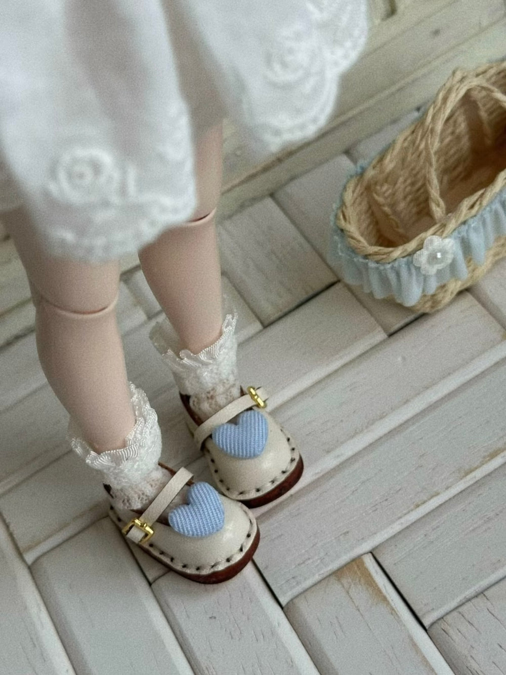 Blue Sweet Heart Blythe Mary Janes | ToastDoll