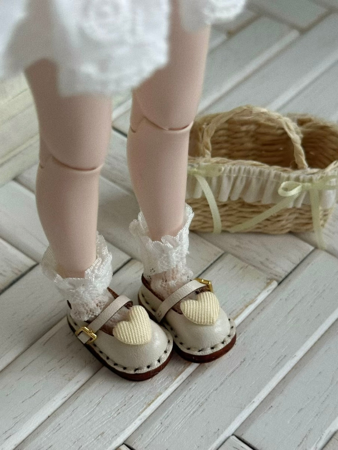 Light Yellow Sweet Heart Blythe Mary Janes | ToastDoll