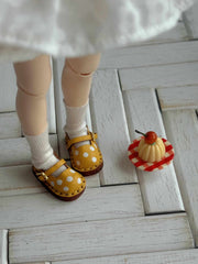 Polka Dot Blythe Mary Janes - Handmade Doll Shoes - ToastDoll