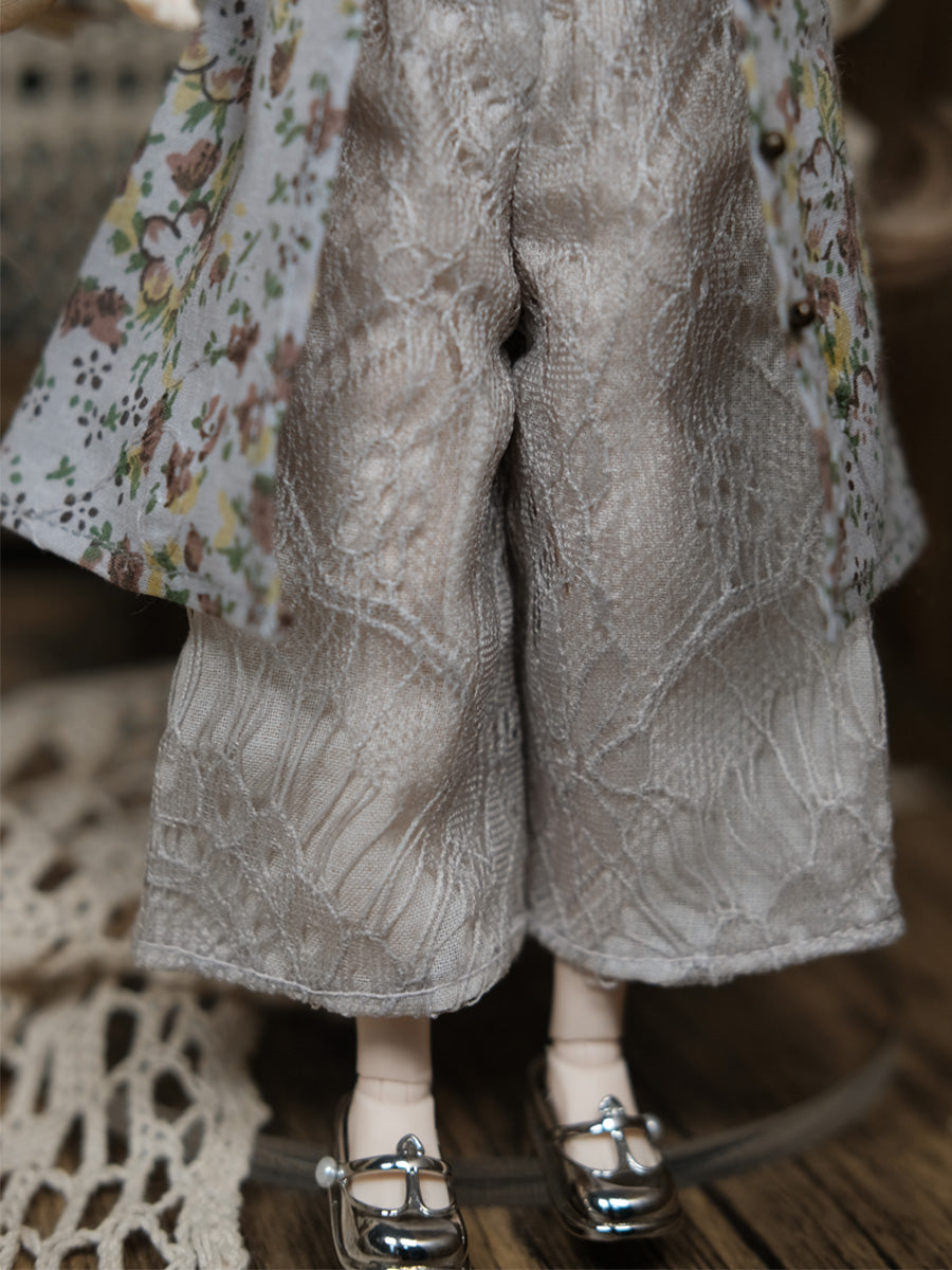 Handmade Outfit for Blythe/ Ob24/ Ob22/ Azone, Retro Floral Shirt Set
