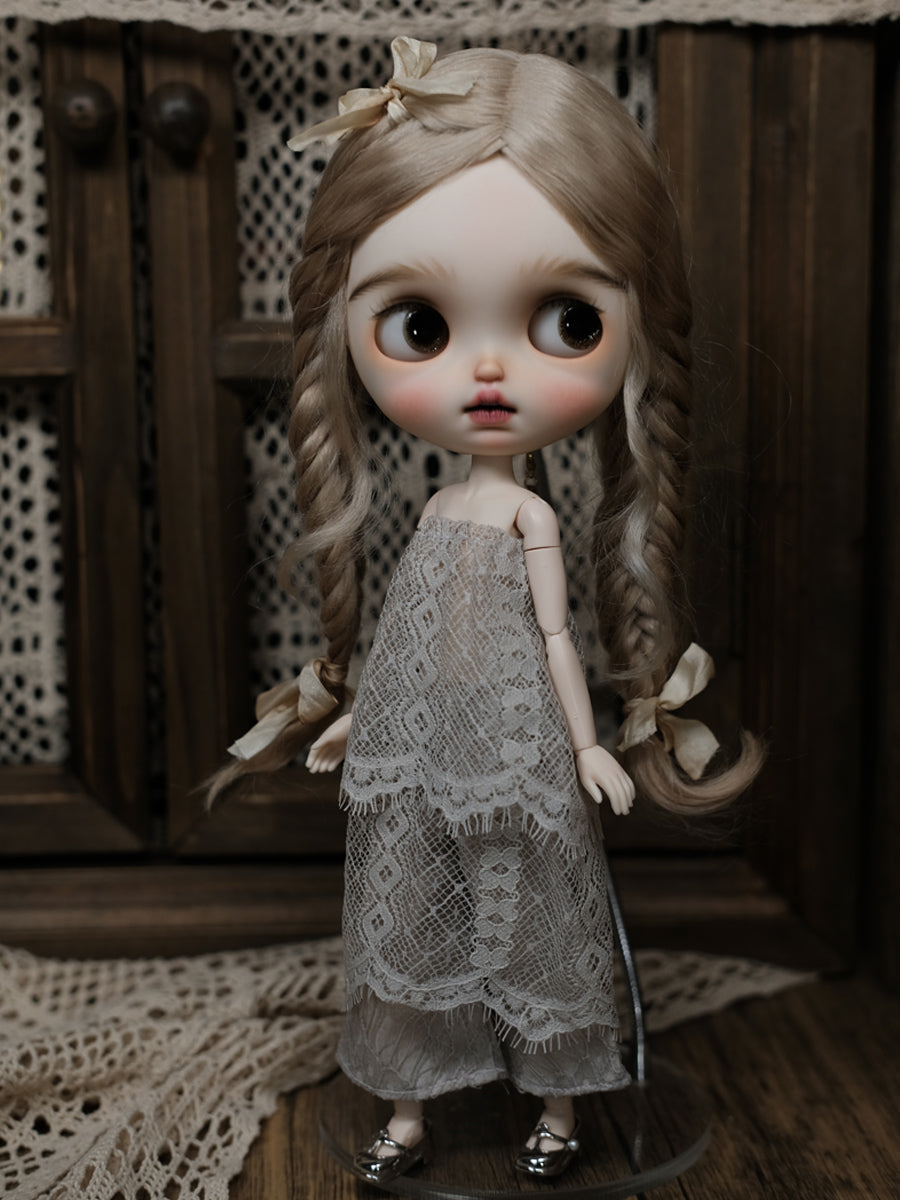 Handmade Outfit for Blythe/ Ob24/ Ob22/ Azone, Retro Floral Shirt Set