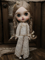 Handmade Outfit for Blythe/ Ob24/ Ob22/ Azone, Retro Lace Set