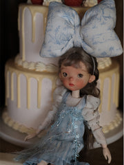 Handmade Outfit for Blythe/ Ob24/ Ob22/ Azone, Blue Bow Set