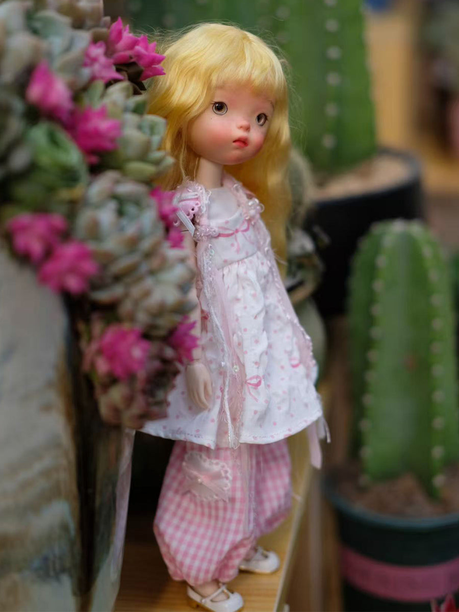 Handmade Outfit for Blythe/ Ob24/ Ob22/ Azone, Pink Bow Set