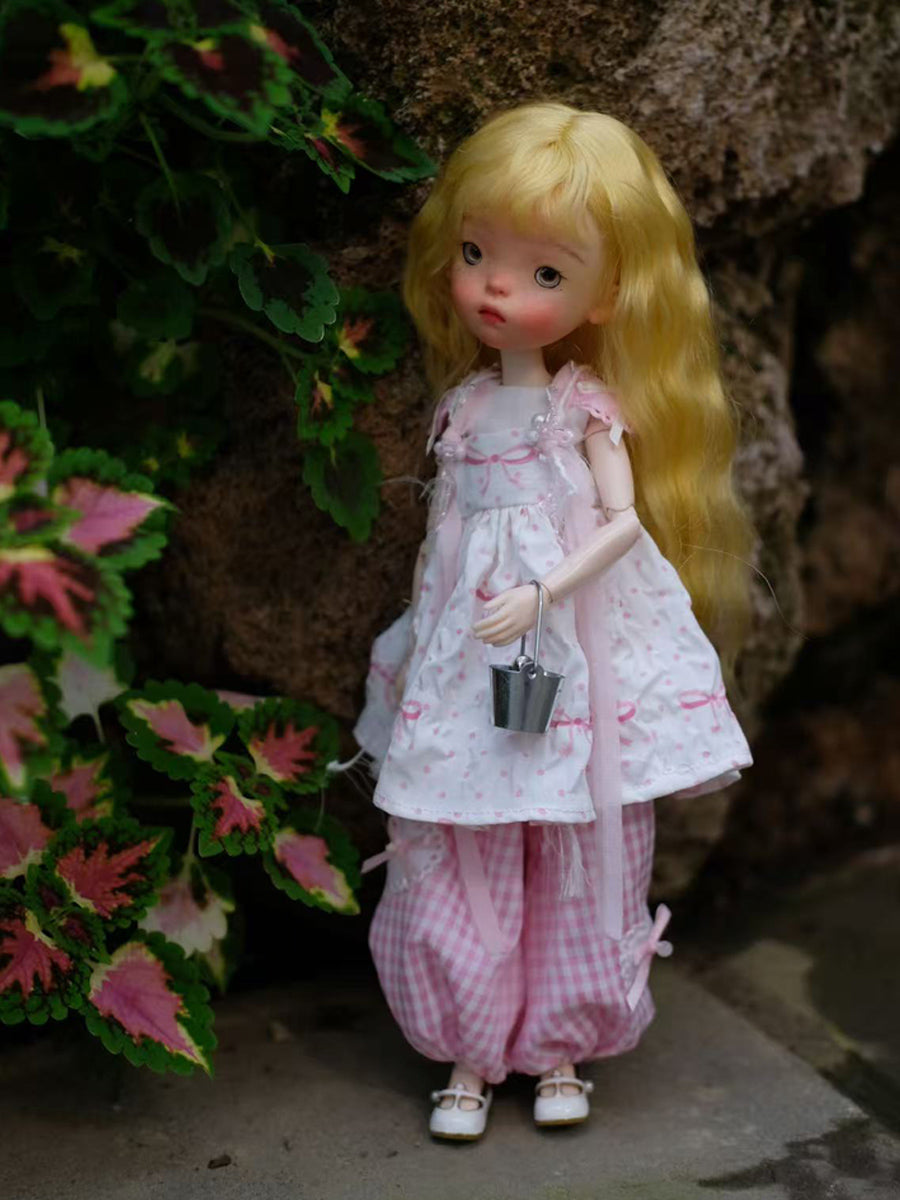 Handmade Outfit for Blythe/ Ob24/ Ob22/ Azone, Pink Bow Set