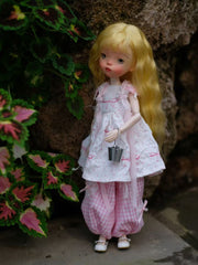 Handmade Outfit for Blythe/ Ob24/ Ob22/ Azone, Pink Bow Set