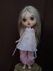 Handmade Outfit for Blythe/ Ob24/ Ob22/ Azone, Pink Bow Set