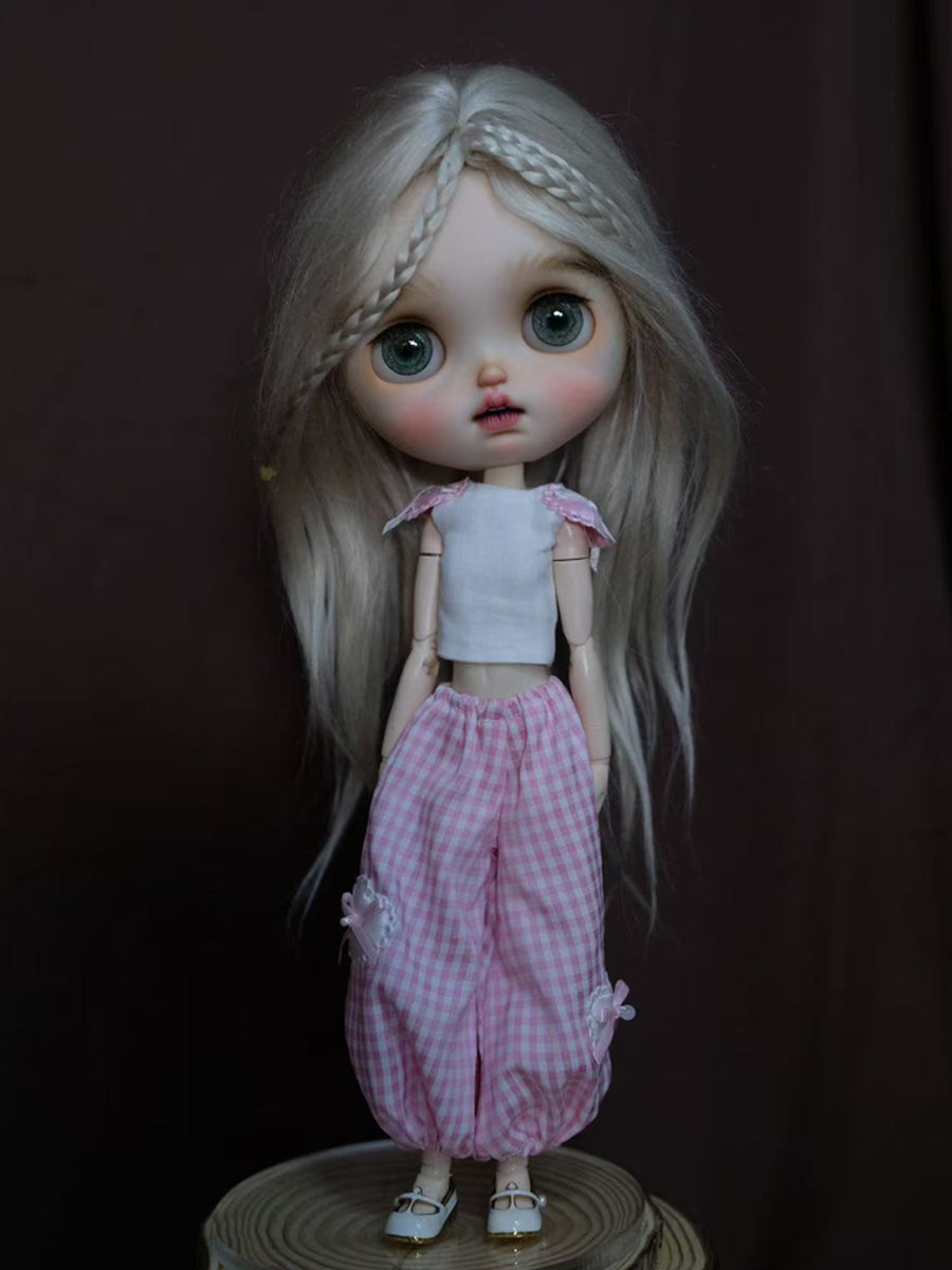 Handmade Outfit for Blythe/ Ob24/ Ob22/ Azone, Pink Bow Set