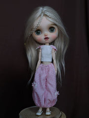 Handmade Outfit for Blythe/ Ob24/ Ob22/ Azone, Pink Bow Set