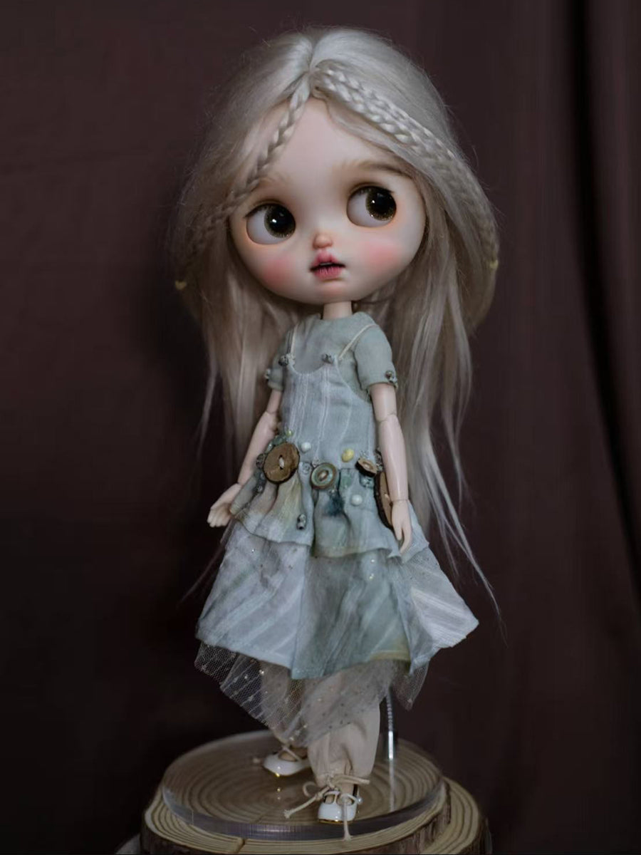 Handmade Outfit for Blythe/ Ob24/ Ob22/ Azone, Green Beads Set