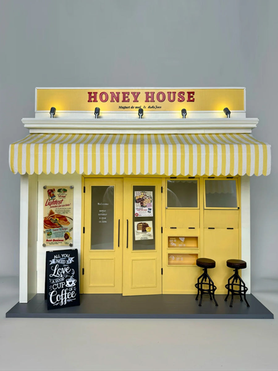 1/6 1/12 Scale Miniature Dollhouse DIY Kit, House