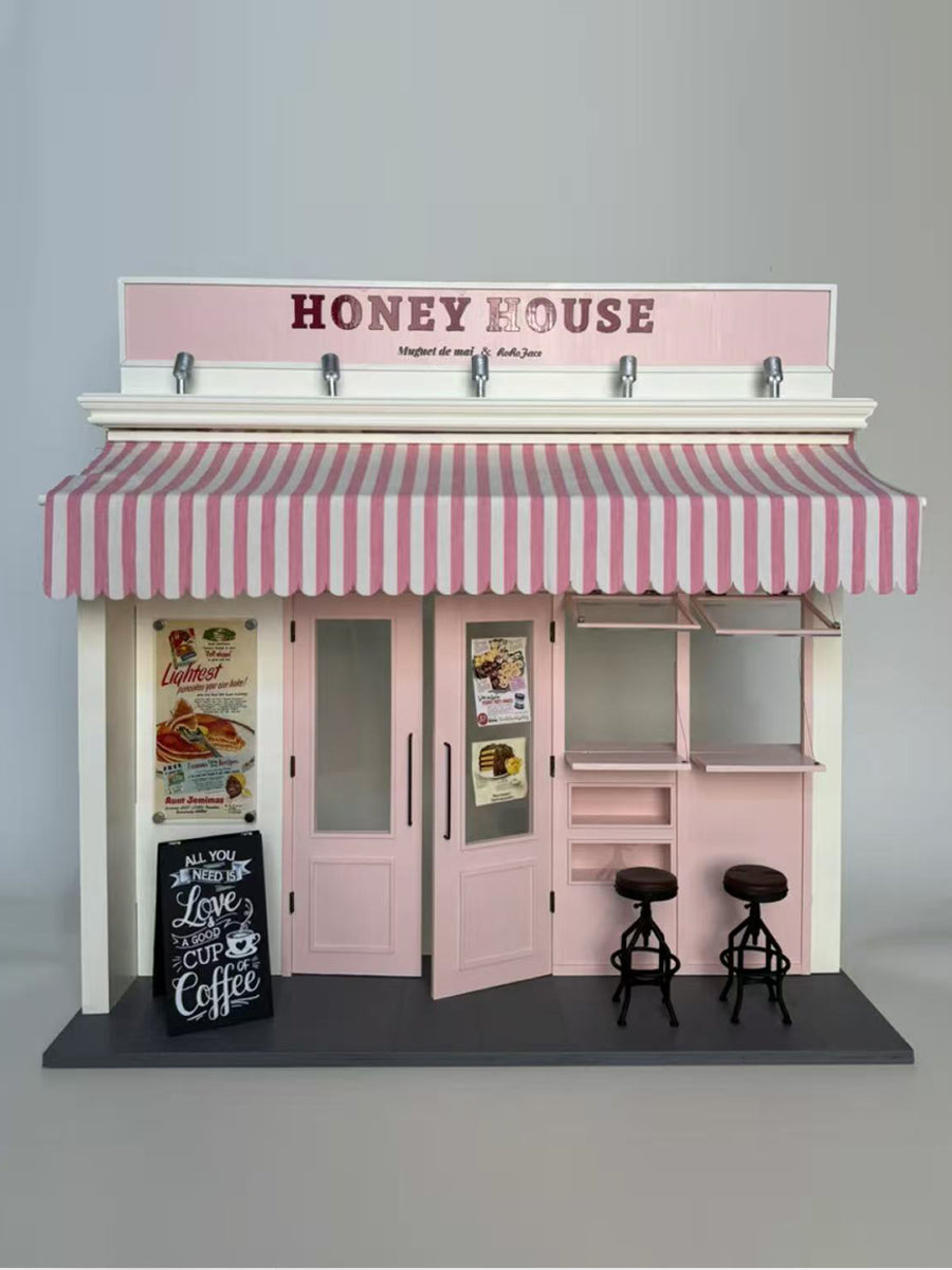 1/6 1/12 Scale Miniature Dollhouse DIY Kit, House