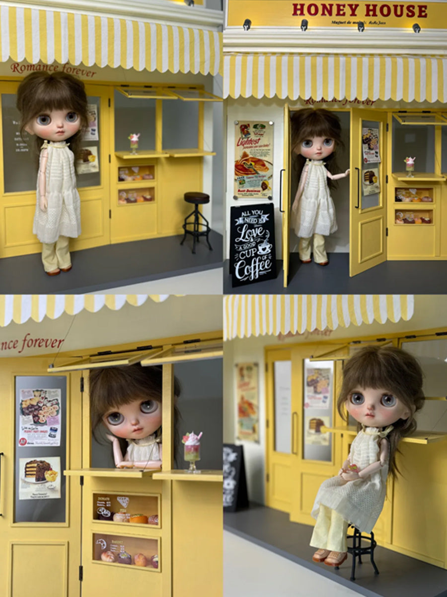 1/6 1/12 Scale Miniature Dollhouse DIY Kit, House