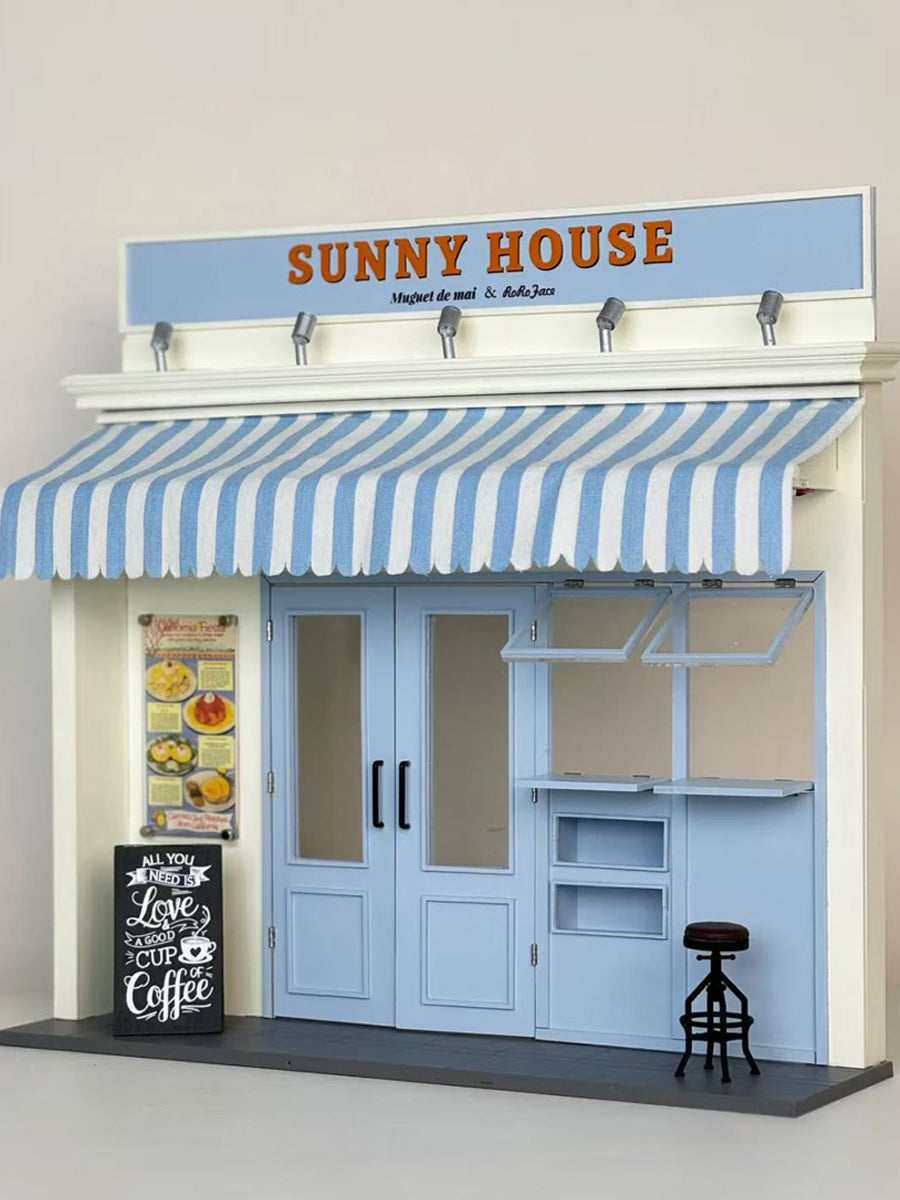 1/6 1/12 Scale Miniature Dollhouse DIY Kit, House