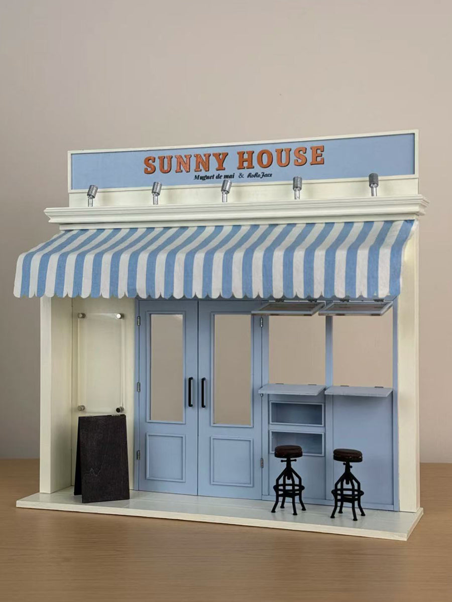 1/6 1/12 Scale Miniature Dollhouse DIY Kit, House