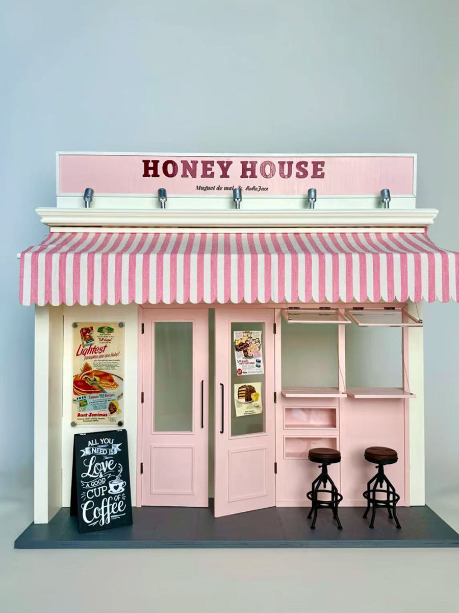 1/6 1/12 Scale Miniature Dollhouse DIY Kit, House