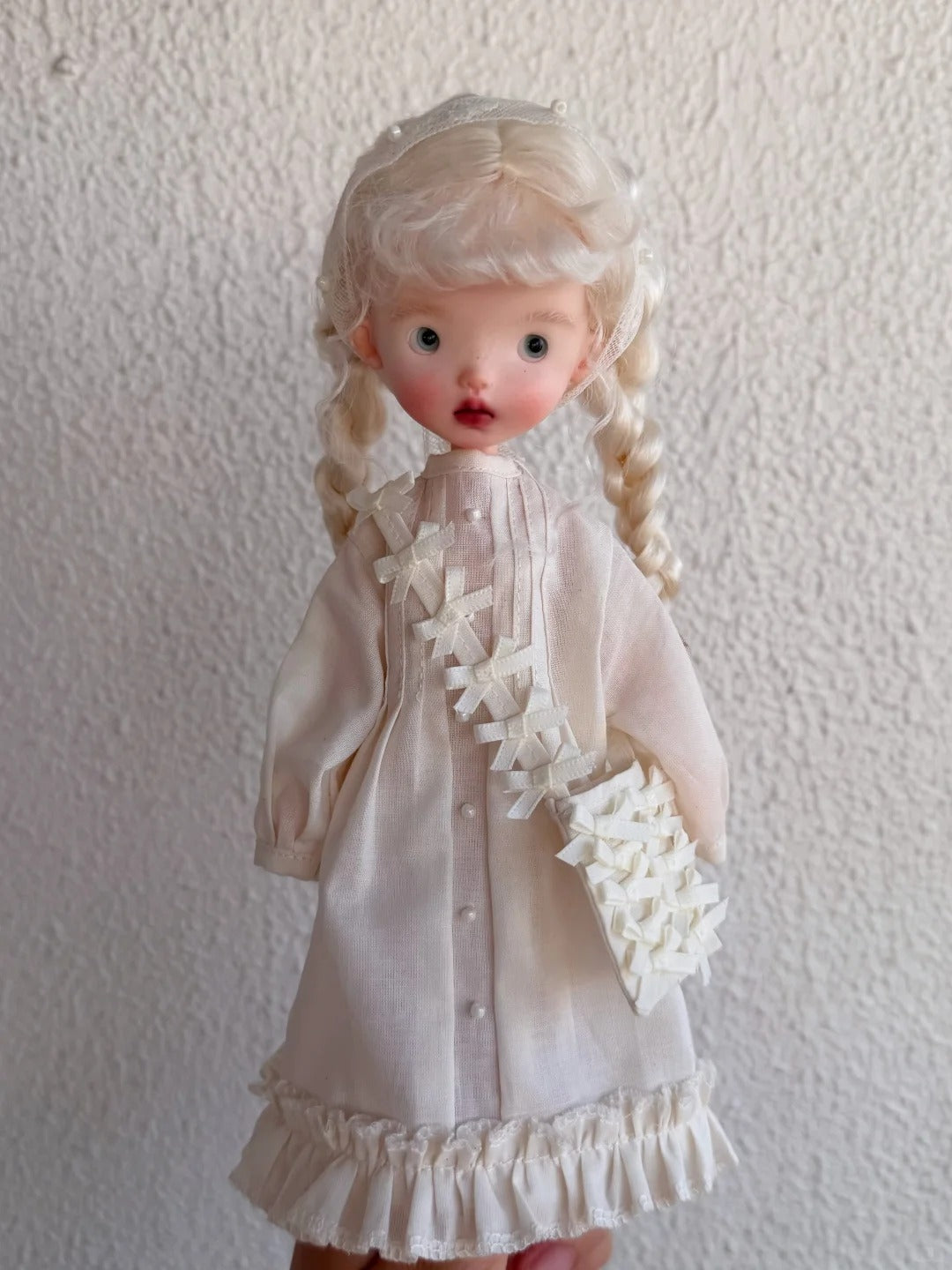 Pleated Cotton 1/6 BJD Outfit On Doll Display | ToastDoll