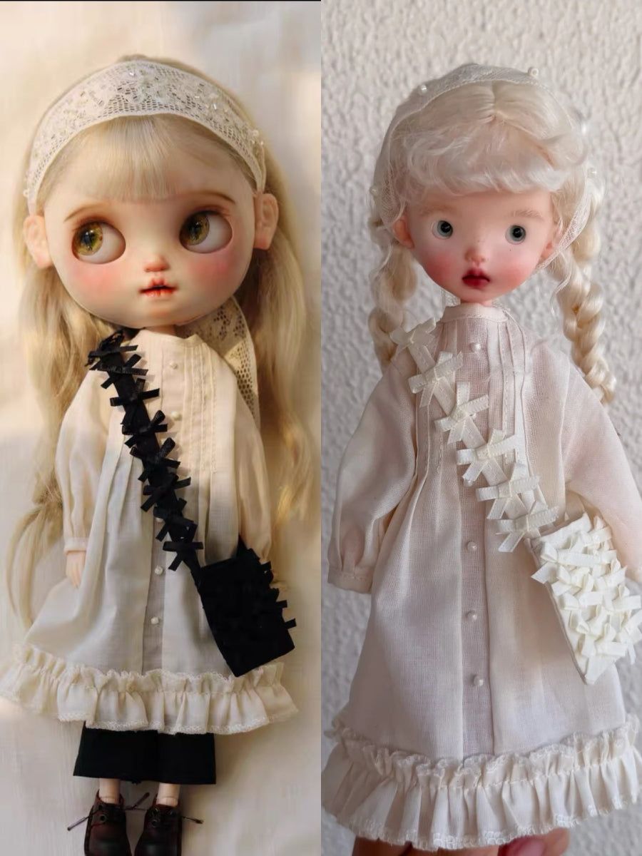 Pleated Cotton Blythe 1/6 BJD Outfit | ToastDoll