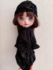 Black Vintage Gauze Blythe Outfit | ToastDoll