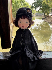 Black Vintage Gauze 1/6 BJD Outfit Half Body Shot | ToastDoll