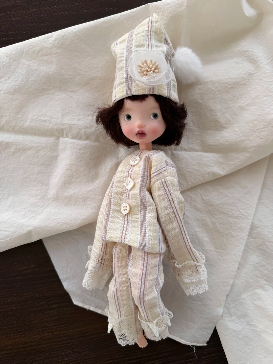 Striped Cotton 1/6 BJD Pajamas | ToastDoll