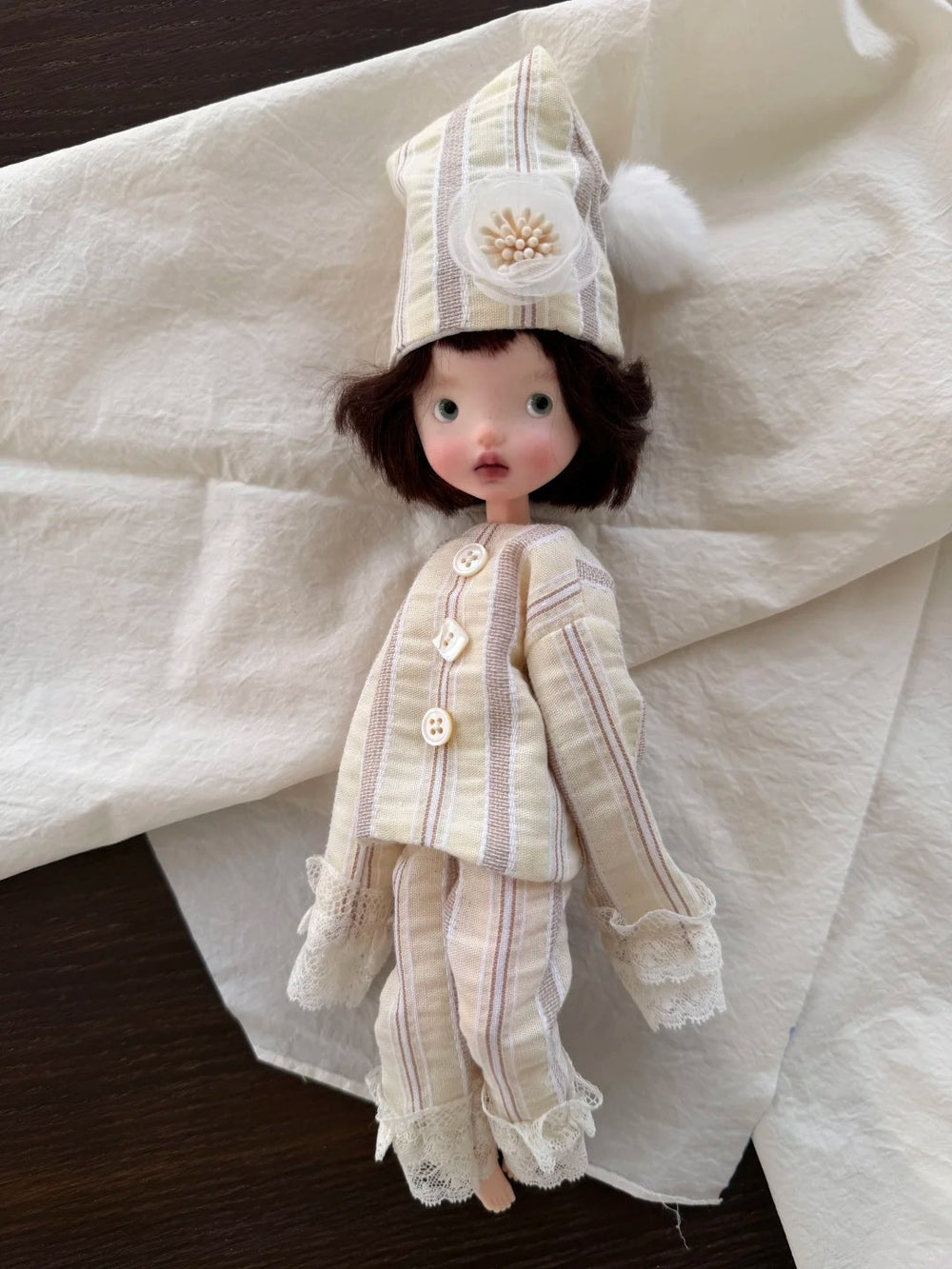 Striped Cotton 1/6 BJD Pajamas | ToastDoll
