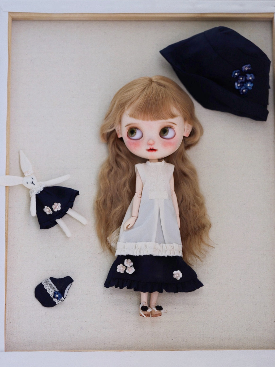 Mori Cotton Blythe 1/6 BJD Dress Set Full Body View | ToastDoll