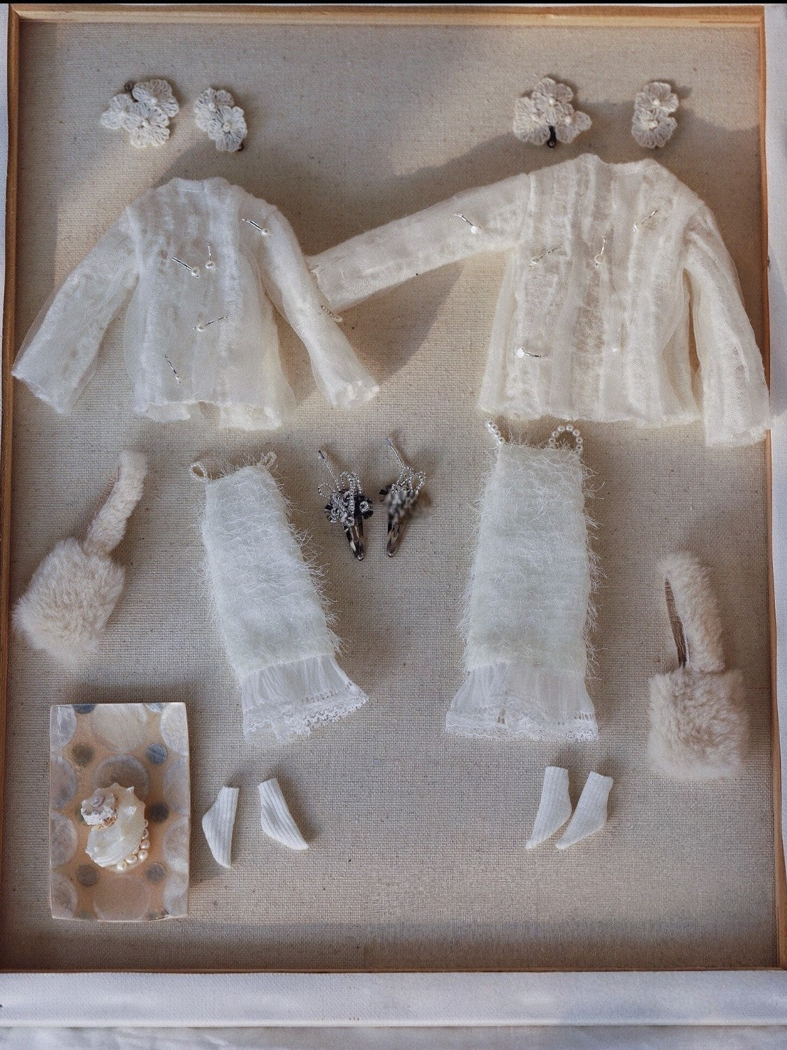 Soft Fluffy Ruffle Blythe 1/6 BJD Outfit Flat Lay | ToastDoll