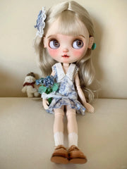 Vintage Blue Floral Blythe Dress Set | ToastDoll