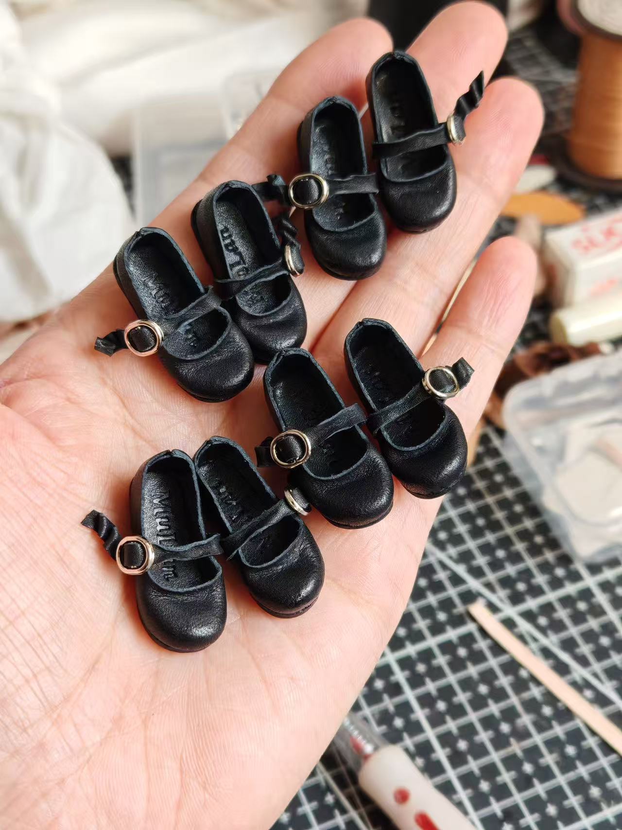 Black Round Toe T Strap Blythe Flats | ToastDoll