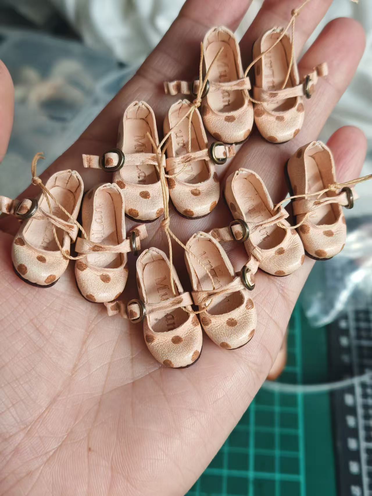 Round Toe T Strap Blythe Flats - Handmade Doll Shoes - ToastDoll
