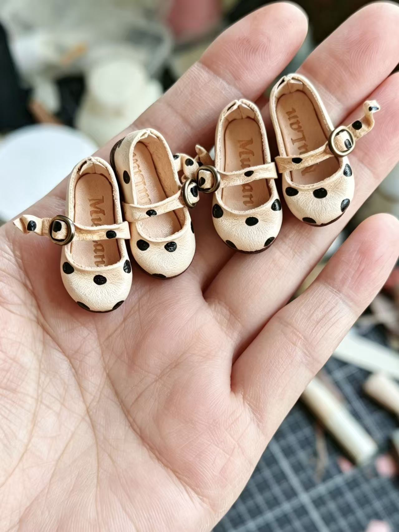 Round Toe T Strap Blythe Flats - Handmade Doll Shoes - ToastDoll