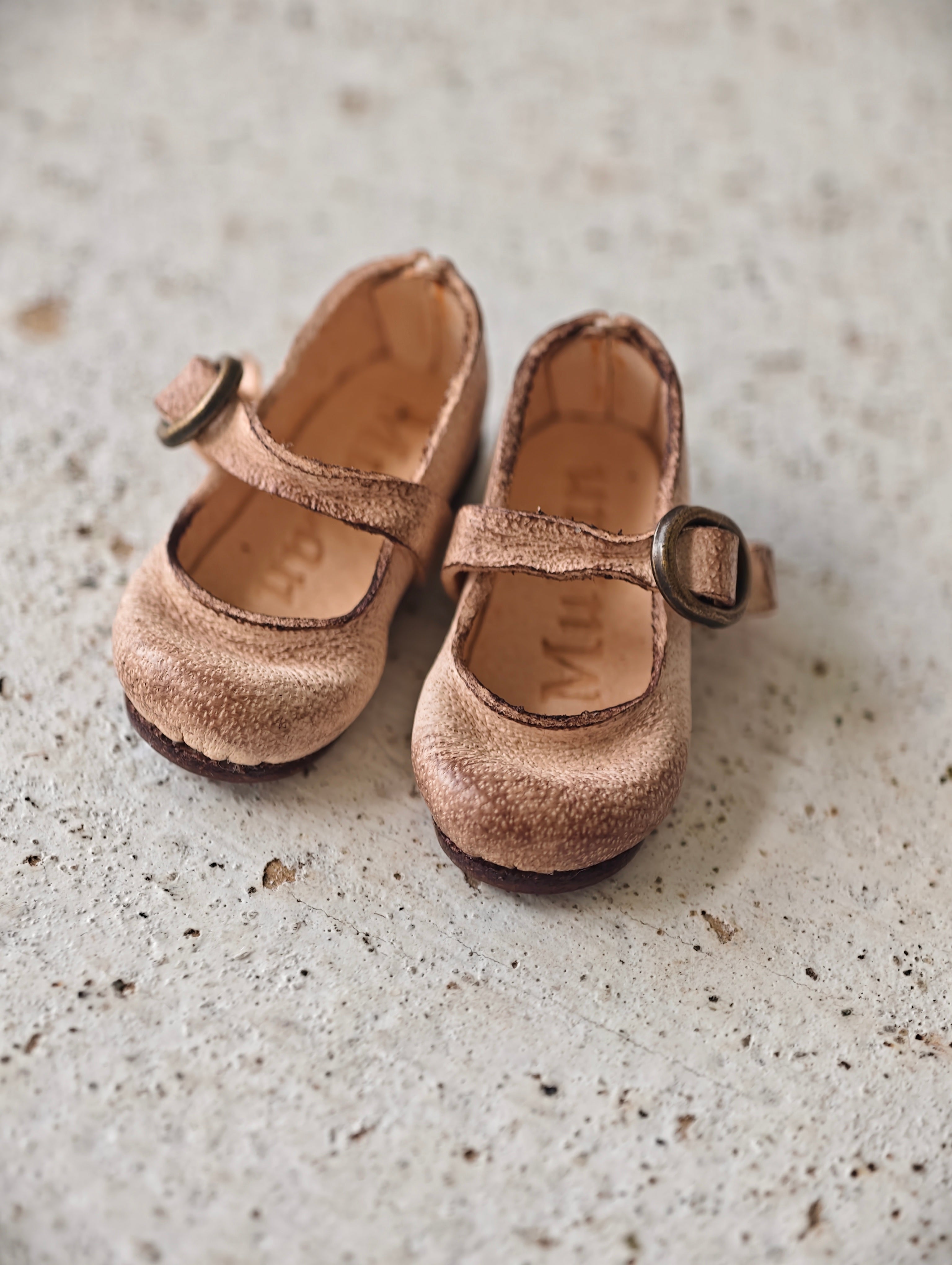 [IN STOCK] Cute Leather Blythe Flats - Handmade Doll Shoes - ToastDoll