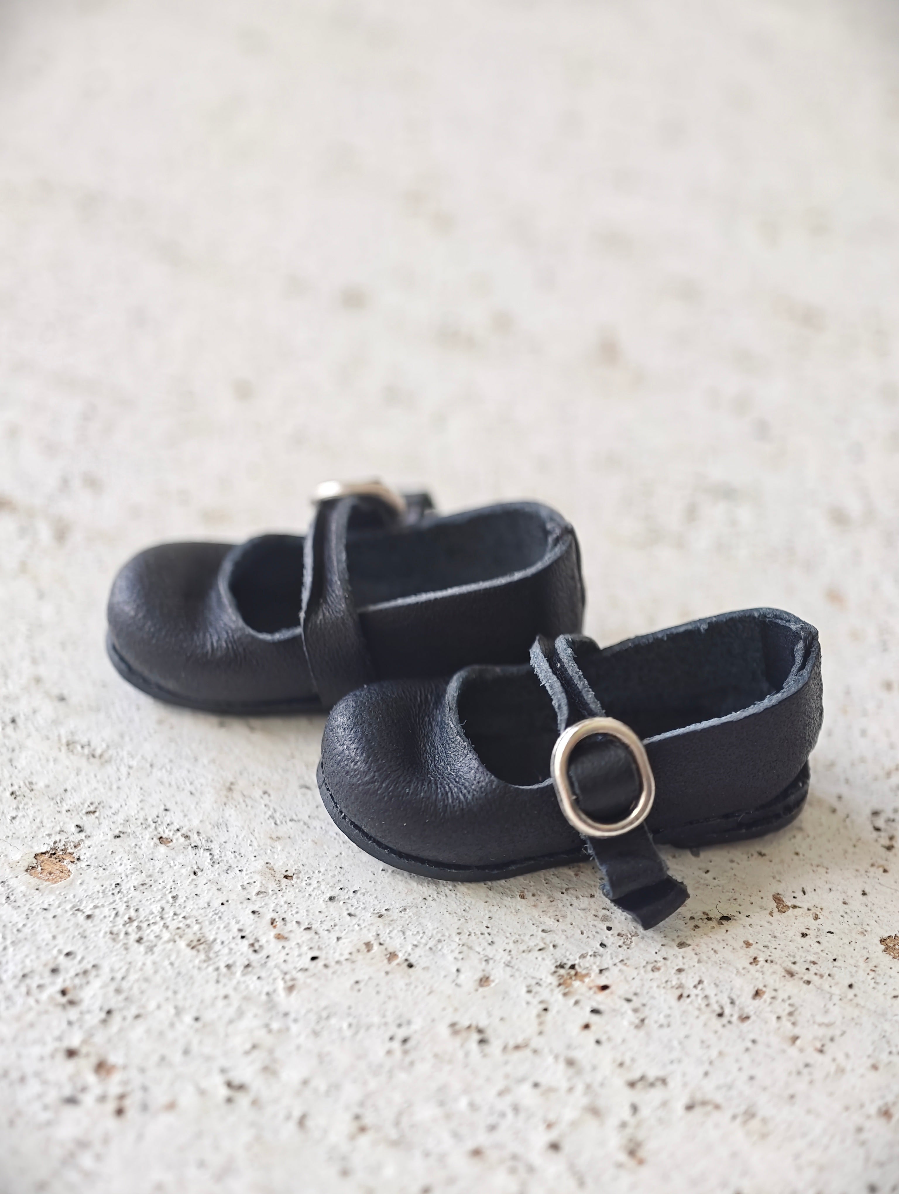 [IN STOCK] Cute Leather Blythe Flats - Handmade Doll Shoes - ToastDoll