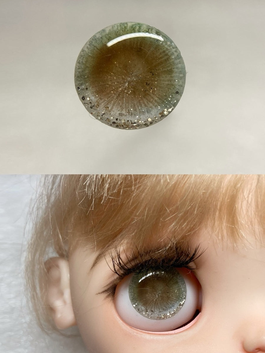 Handmade Blythe Eyechips, Green Tone, Realistic