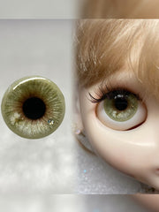 Handmade Blythe Eyechips, Green Tone, Realistic