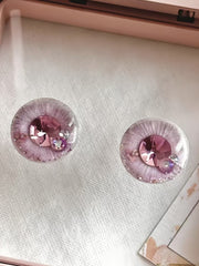 Handmade Blythe Eyechips, Pink Tone, Crystal