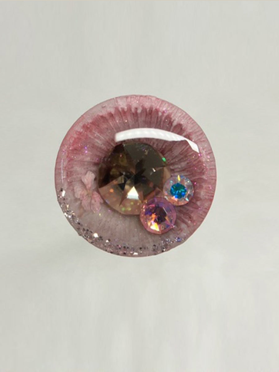 Handmade Blythe Eyechips, Pink Tone, Crystal