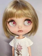 Handmade Blythe Eyechips, Pink Tone, Lily of the Valley