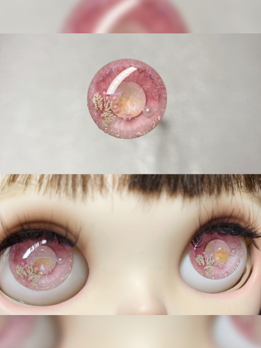 Handmade Blythe Eyechips, Pink Tone, Cherry Blossom